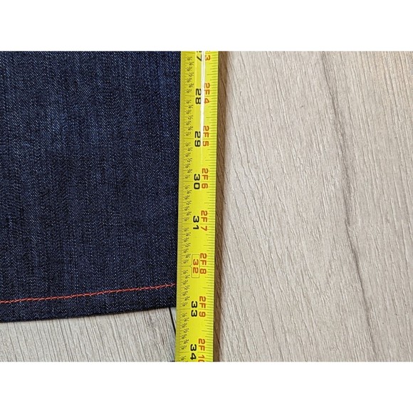 Akoo Brand 40x33 Dark Wash Red Stitching Straight Cut  Denim Jeans - Picture 12 of 12